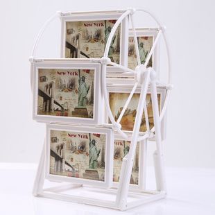 相框卡通儿童5寸摩天轮大风车创意相框旋转组合塑料儿童相框