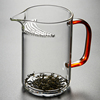 简易功夫茶具，家用茶杯月牙，过滤片耐热玻璃