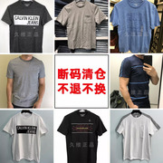 全球购ckcalvinklein夏装男装日常百搭纯棉logo短袖t恤断码