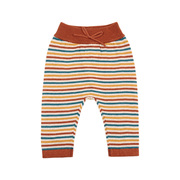 D164 有机棉彩虹条纹款男女童婴幼儿针织裤保暖舒适透气小童长裤