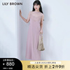 lilybrown春夏款圆领，蕾丝露背无袖，气质连衣裙lwfo222133