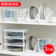 日本进口厨房放碗架子沥水架家用塑料置碗架碗碟盘子收纳架置物架