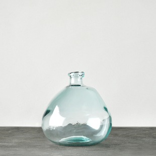 迦乐 西班牙进口北欧简约环保手工玻璃装饰花瓶艺术花器