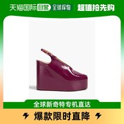 香港直邮潮奢driesvannoten女士皮质，防水台坡跟凉鞋