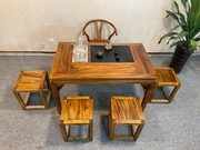 胡桃木现代简约茶桌六件套实木小茶桌阳台泡茶桌实用小茶桌一套