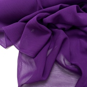 紫色真丝乔其纱布料顺纡乔，连衣裙里衬面料114门幅12姆米