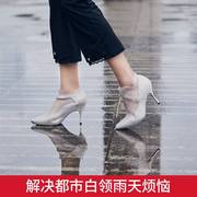 鞋套女式高跟防雨鞋套雨天防水鞋套，防滑加厚底鞋套户外旅行雨靴套