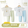宝宝睡衣套装夏季薄款男女童竹纤维，空调服儿童短袖家居服婴儿夏装