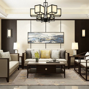 新中式实木沙发现代简约转角，贵妃组合三人，位酒店别墅客厅家具定制