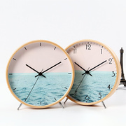 现代简约北欧摆件座钟台钟创意时钟客厅卧室装饰大号静音桌面钟表