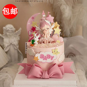 烘焙蛋糕装饰芭蕾女孩，贝拉天使摆件，女孩儿童生日2023网红装扮