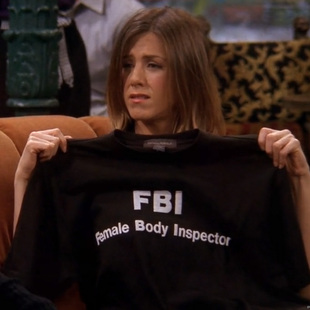 秀洛老友记FBI衣服Female Body Inspector女权主义印花短袖t恤男