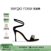 Sergio Rossi/SR女鞋Godiva系列水晶钻饰高跟凉鞋