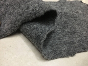 深灰色蓬松感针织羊毛时装面料 大衣 卫衣加厚针织羊毛呢毛料布料