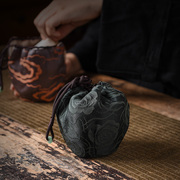 织锦棉麻主人杯单杯袋旅行便携茶杯套茶杯茶具收纳包加厚(包加厚)收纳袋