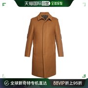 香港直邮FENDI 男士驼色羊绒大衣 FF0164-5J4-FOQB3