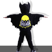 男超人套装衣服孩，万圣节春秋蝙蝠侠蜘蛛加绒童装，儿童表演服美队长