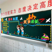 新学期开学黑板报装饰教室墙，贴画布置班级，文化墙中小中学学习园地