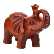 木雕大象摆件家居客厅木制工艺品，新婚礼物送新人吉祥如意红木象