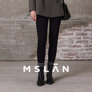 高弹黑色小脚裤MSLAN春季复古显瘦长裤牛仔裤女MFAN7005