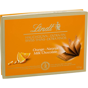 lindtswissthinsmilkchocolateorange125g桔子味牛奶巧克力