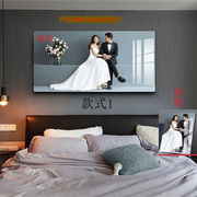 定制婚纱照相框挂墙水晶相框，挂洗照片定制大尺寸床头照客厅背景