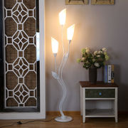 糜岚现代简约客厅落地灯卧室房间白色时尚创意三头灯饰灯具三头白