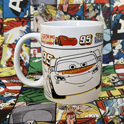 汽车总动员闪电麦昆可爱卡通，陶瓷杯马克杯水杯咖啡杯，创意儿童礼物