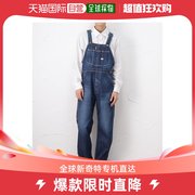日本直邮lee男士复古感牛仔布，工装背带裤精致车线装饰可爱口袋