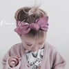 紫红色棉质宝宝儿童韩国满月百日周岁复古婴儿，蝴蝶结可爱发带头饰