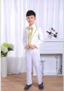 花童礼服男童礼服套装，婚礼儿童燕尾服，小西装钢琴演出服装