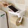卫生间卷纸架置物架塑料强力吸盘，免打孔厕所洗手间纸巾盒防水创意