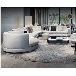 北欧现代小户型客厅组合转角多人休闲沙发别墅区大平层现代沙发