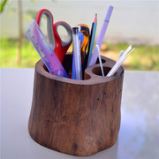 诗玛哈泰国(哈泰国)特色工艺品实木摆件，办公笔筒创意艺术收纳盒手工艺