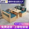 实木沙发床两用带升降书桌卡座客厅小户型多功能可折叠儿童双人床