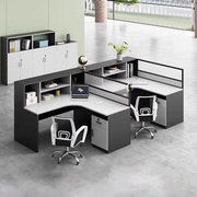 办公室工位桌简约现代屏风，转角公司写字楼，办公室职员办公桌椅组合