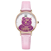 女孩网皮带熊学生(熊学生)石英，299359防水圆形白色玫瑰，金儿童(金儿童)国产腕表