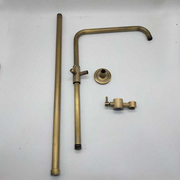 全铜淋浴管仿古铜花洒升降杆铜管，直管6分复古色，花洒管淋浴杆通用