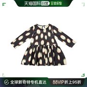 香港直邮潮奢 OMAMImini 女童 低腰长袖厚绒布连衣裙(学步婴童/儿