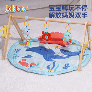 jollybaby游戏毯健身架新生婴儿礼物0-1岁宝宝玩具满月礼摇铃挂件
