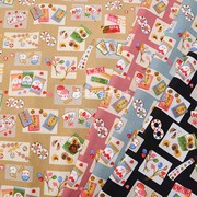 日本进口纯棉复古糖果连衣裙衬衫手工拼布艺娃衣书衣手作和风布料