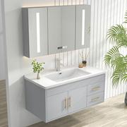 现代浴室柜组合智能卫浴镜柜卫生间一体洗脸盆陶瓷洗漱台洗手盆