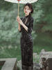 丝绒旗袍年轻款气质高端女高级感改良日常秋季老上海复古民国风