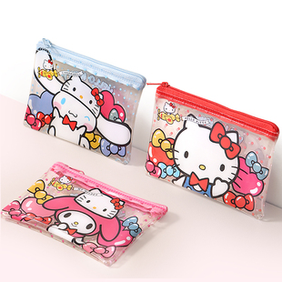 三丽鸥hellokitty50周年，卡包可爱透明拉链袋库洛米，小女孩零钱包包