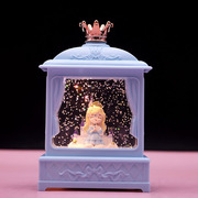 城堡公主水晶音乐盒小夜灯少女心房间桌面装饰摆件儿童生日礼物女