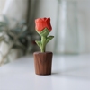 joe的小作坊木雕玫瑰花，摆件会变色的创意，纯手工北欧风情人节礼物