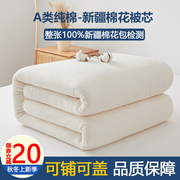 新疆棉花被子被芯两用棉絮加厚保暖纯棉床垫床褥学生宿舍棉被10斤