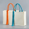帆布包定制飘带环保袋购物企业，托特布袋子(布袋子，)白色大容量手提袋印logo