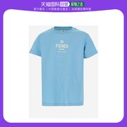 香港直邮FendiFENDI 蓝色女童T恤 JUI142-7AJ-F11H1