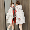 反季中长款羽绒棉服，女韩版宽松棉袄2023年冬装面包，服棉衣外套
